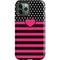 Polka Dots and Stripes Heart in Pink iPhone 12 Pro Max Impact Case
