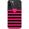 Polka Dots and Stripes Heart in Pink iPhone 12 Pro Max Skin