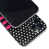 Polka Dots and Stripes Heart in Pink iPhone 12 Pro Skin
