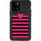 Polka Dots and Stripes Heart in Pink iPhone 12 Pro Waterproof Case