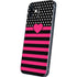Polka Dots and Stripes Heart in Pink iPhone 12 Skin
