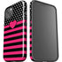 Polka Dots and Stripes Heart in Pink iPhone 13 Impact Case