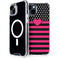 Polka Dots and Stripes Heart in Pink iPhone 13 MagSafe Case