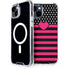 Polka Dots and Stripes Heart in Pink iPhone 13 MagSafe Case