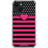 Polka Dots and Stripes Heart in Pink iPhone 13 Mini Clear Case