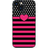 Polka Dots and Stripes Heart in Pink iPhone 13 Mini Skin