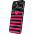 Polka Dots and Stripes Heart in Pink iPhone 13 Mini Skin