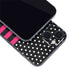 Polka Dots and Stripes Heart in Pink iPhone 13 Mini Skin