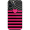 Polka Dots and Stripes Heart in Pink iPhone 13 Pro Max Skin