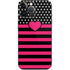 Polka Dots and Stripes Heart in Pink iPhone 13 Pro Max Skin