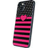 Polka Dots and Stripes Heart in Pink iPhone 13 Skin