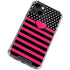 Polka Dots and Stripes Heart in Pink iPhone 14 Clear Case