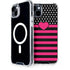 Polka Dots and Stripes Heart in Pink iPhone 14 MagSafe Case