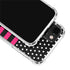 Polka Dots and Stripes Heart in Pink iPhone 14 Plus Clear Case