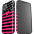 Polka Dots and Stripes Heart in Pink iPhone 14 Impact Case