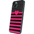 Polka Dots and Stripes Heart in Pink iPhone 15 Plus Skin