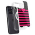 Polka Dots and Stripes Heart in Pink iPhone 15 Pro MagSafe Case