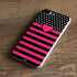 Polka Dots and Stripes Heart in Pink iPhone 7 Plus Skin