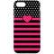 Polka Dots and Stripes Heart in Pink iPhone 7 Pro Case