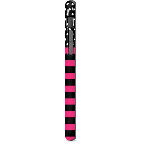 Polka Dots and Stripes Heart in Pink iPhone 7 Pro Case