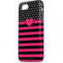 Polka Dots and Stripes Heart in Pink iPhone 7 Pro Case