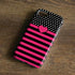 Polka Dots and Stripes Heart in Pink iPhone 7 Pro Case
