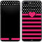 Polka Dots and Stripes Heart in Pink iPhone 8 Plus Skin