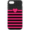 Polka Dots and Stripes Heart in Pink iPhone 8 Pro Case