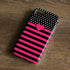 Polka Dots and Stripes Heart in Pink iPhone 8 Pro Case