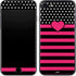 Polka Dots and Stripes Heart in Pink iPhone 8 Skin