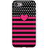 Polka Dots and Stripes Heart in Pink iPhone SE (2nd & 3rd Gen) Pro Case