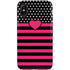Polka Dots and Stripes Heart in Pink iPhone X Pro Case