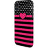 Polka Dots and Stripes Heart in Pink iPhone X Pro Case