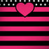 Polka Dots and Stripes Heart in Pink iPhone X Pro Case