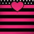 Polka Dots and Stripes Heart in Pink iPhone X Skin