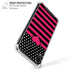 Polka Dots and Stripes Heart in Pink iPhone XR Clear Case