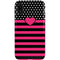 Polka Dots and Stripes Heart in Pink iPhone XR Pro Case