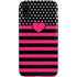 Polka Dots and Stripes Heart in Pink iPhone XR Pro Case