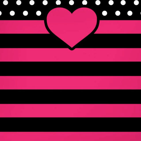 Polka Dots and Stripes Heart in Pink iPhone XR Pro Case