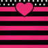 Polka Dots and Stripes Heart in Pink iPhone XR Skin