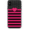 Polka Dots and Stripes Heart in Pink iPhone XS Max Skin