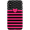 Polka Dots and Stripes Heart in Pink iPhone XS Pro Case