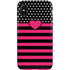 Polka Dots and Stripes Heart in Pink iPhone XS Pro Case