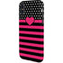 Polka Dots and Stripes Heart in Pink iPhone XS Pro Case