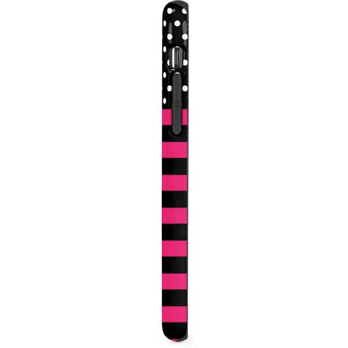 Polka Dots and Stripes Heart in Pink iPhone XS Pro Case