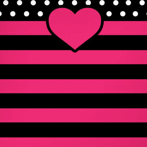 Polka Dots and Stripes Heart in Pink iPhone XS Pro Case