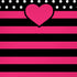 Polka Dots and Stripes Heart in Pink iPhone XS Pro Case