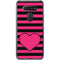 Polka Dots and Stripes Heart in Pink LG K51/Q51 Clear Case