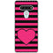 Polka Dots and Stripes Heart in Pink LG Stylo 6 Clear Case