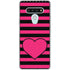 Polka Dots and Stripes Heart in Pink LG Stylo 6 Clear Case
